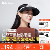 蕉下（beneunder）遮阳帽子草帽防晒帽女防紫外线太阳帽空顶帽黑胶BM562深黑