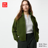 优衣库女装舒芙蕾拉链针织开衫/毛衣毛衫外套25新款480490 57 深橄榄色 M /160/84A