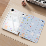 RBP适用iPad789平板套10.2英寸3Y折保护壳带笔槽保护套亚克力质感四周气囊防弯抗摔皮套-蓝色梦境