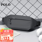 POLO斜挎包男士机能风胸包iPad包单肩包运动挎包腰包礼物送男友幻影灰