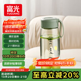 富光塑料茶杯水杯可爱ins风学生便携创意带盖杯子耐摔夏天简约太空杯