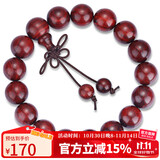 石玥珠宝12mm印度小叶紫檀手串盘串文玩佛珠念珠手链男女士款 木手串把件