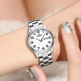 路易爵伦老人手表男款大数字正品商务中老年送爸妈防水夜光机械石英表女士