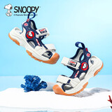 SNOOPY史努比童鞋男童凉鞋夏季包头防撞机能鞋儿童沙滩鞋3947米深蓝26