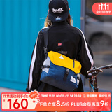 ACROSS邮差包男士斜挎包上班通勤包学生大容量单肩包旅行挎包女相机包包 黄蓝加大版