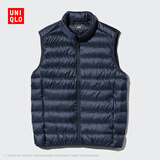 优衣库男装高级轻型羽绒背心/休闲羽绒马甲472294 69 藏青色 S /165/84A