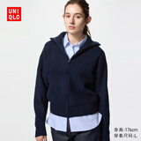 优衣库女装舒芙蕾拉链针织开衫/毛衣毛衫外套25新款480490 69 藏青色 S /155/80A