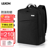 乐上（LEXON）商务电脑包15.6/16英寸通勤双肩包防泼水书包笔记本双层背包男黑