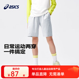 asics亚瑟士童装夏季男女儿童吸湿速干柔软舒适凉感短袖T恤 灰色-短裤 175 cm