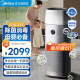 美的（Midea）【除甲醛PM2.5双数显】加湿器空气净化器除烟味净化除过敏源新风空调伴侣 【旗舰甲醛数显】KJ600G-RX600 PROH