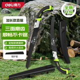 得力（deli）锐利型腰锯直锯木工锯子350mm家用伐木锯树神器修枝园艺