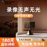 威视达康家用监控摄像头室内高清夜视4k可看清人脸小巧免插电免打孔微型无线摄像头手机远程监控 【WIFI版】免插电+远程开关+待机180天 家用推荐【64G】 免布线免安装即贴即用 超长待机180天