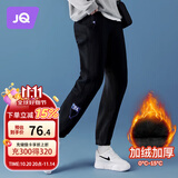 婧麒（JOYNCLEON）孕妇裤加绒冬季保暖休闲裤女打底外穿运动裤子棉黑色3XL jyk20235