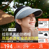 蕉下（beneunder）遮阳帽子草帽防晒帽女防紫外线太阳帽空顶帽黑胶BM562蓝紫