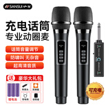 山水（SANSUI）M1 麦克风无线麦克风话筒家用唱歌K歌一拖二户外舞台音响ktv麦克风主持会议卡拉OK直播