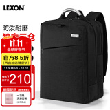 乐上（LEXON）商务电脑包15.6/16英寸通勤双肩包防泼水书包笔记本双层背包男黑