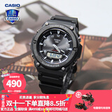 卡西欧（CASIO） 男表女表卡西欧手表男女情侣表学生时尚运动表太阳能双显电子表 AQ-S820W-1AVPF黑豹 太阳能
