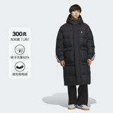 阿迪达斯（adidas）三叶草系列 中性 3S LONG DOWN U 长款羽绒服 KC2564 黑色  L 