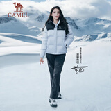 骆驼（CAMEL）【迪丽热巴同款】户外滑雪裤女三防水直筒裤加绒长裤冲锋裤 6806