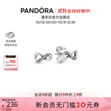 潘多拉（PANDORA）闪亮永恒符号耳钉925银无限符号时尚百搭生日礼物送女友