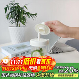 乐扣乐扣（LOCK&LOCK）夏天塑料水杯奶茶杯Tritan带吸管户外便携提手男女杯子520mL白色