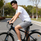 SOSOLEMON速干运动短裤男薄款弹力沙滩越野网球马拉松拉链口袋跑步短裤男 灰色（轻薄冰丝裤） L