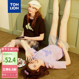 唐狮（TonLion）2025短袖T恤女半袖体恤chic宽松上衣