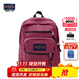 JANSPORT杰斯伯双肩包男旅行轻便背包书包女高中笔记本大学生包电脑包 47JK04S 深紫酒红-隔层+侧袋
