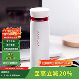 乐扣乐扣（LOCK&LOCK）不锈钢保温杯情侣学生水杯菲特旋转盖轻量杯450ml白红 LHC4131WR
