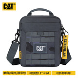 卡特（CAT）单肩包斜挎包11英寸iPad包记者包户外战术MOLLE扩展副包 蓝84036 