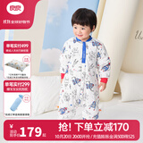 良良（liangliang）婴儿睡袋夏季空调房防踢被宝宝纯棉可拆袖儿童睡袋 星际蓝·秋冬款【适合15-20℃】 XL（建议身高90-105cm）