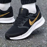 耐克（NIKE）男鞋 2026春季新款训练跑鞋缓震透气运动鞋轻便低帮网面跑步鞋 金标黑武士/黑金款热推 /晒图-10 43 (内长275mm)