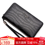 鳄鱼恤高档鳄鱼纹头层牛皮时尚手包男士长款钱包生日礼物T563