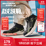 Skechers斯凯奇儿童秋冬休闲男女童二棉鞋轻质加绒保暖靴405222L/302583L 男童/黑色/绿色/BKGR 36
