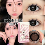 朵秀美瞳半年抛1片装*2 大小直径隐形眼镜MC40 大美目黑 14.5mm 100度
