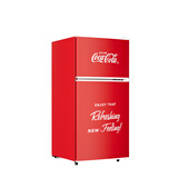 可口可乐（Coca-Cola）冰箱一级能耗50L双开门小型冰箱冷藏冷冻两用迷你小冰箱