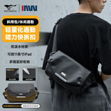 七匹狼大容量斜挎包男士单肩包背包邮差包腰包休闲旅行包2025年新款胸包 加大号（考杜拉面料）