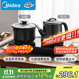 美的（Midea）自动上水电水壶煮茶器0.7L电茶炉茶台电热水壶烧水壶养生套装消毒茶具304不锈钢盘自动断电C13X