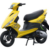杰帆（JF）踏板摩托车125cc鬼火一代摩托车外卖踏板车燃油车助力车可上牌 黄色 标准款