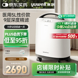鱼跃医用分子筛制氧机5升L吸氧机家用老人医用级孕妇呼吸雾化8F-5CW