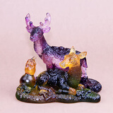 益鼎贵2026马年宋韶光吉祥物生肖属蛇灵鹿长春琉璃摆件办公室家居礼品 摆件