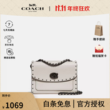 蔻驰（COACH）【双11狂欢】女包PARKER山茶花系列小号小牛皮斜挎包链礼物送女生 白色29389BPCHK