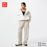 优衣库女装快干休闲廓形裤运动弯刀镰刀裤高腰速干新款479619 30 浅米色 L /160/72A