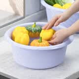 茶花 加深塑料洗脸盆39cm1个大号洗菜盆洗衣盆洗脚清洁盆 紫色*