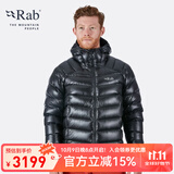 Rab男士1000蓬羽绒服RDS认证欧洲高山鹅绒服户外运动耐磨130gQDN-56 黑色(BL) M