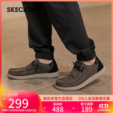 斯凯奇（Skechers）男鞋秋季一脚蹬帆布鞋商务通勤休闲软底板鞋66387