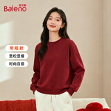 班尼路（Baleno）红色卫衣女加绒保暖大码长袖女2026马年本命年衣服新年内搭上衣女