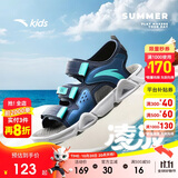 安踏儿童运动凉鞋男大童2025夏季透气魔术贴露趾沙滩鞋A12326962I
