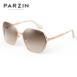 帕森（PARZIN）太阳镜女 时尚渐变色镂空镜框浅色眼镜 防晒开车驾驶墨镜 PZ8303