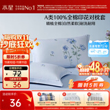 水星家纺枕套纯棉100%全棉枕头套单件A类枕头罩床上用品对枕套48x74cm